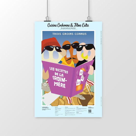 Poster Recette Cuisine Cochon Cinema Trois Freres